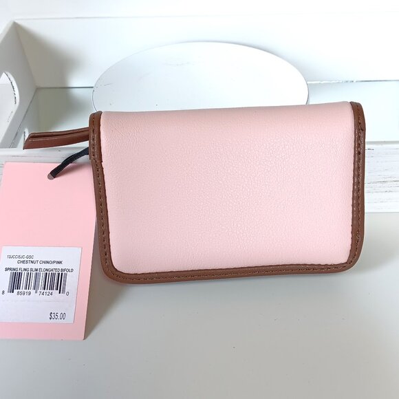 NWT! Juicy Couture Chestnut & Pink Chino Women's Fashion Wallet - Picture 4 of 5